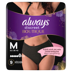 Always Discreet Boutique Pants Black M (2x 9 Stück) 2x PZN 17422662