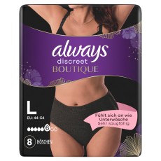 Always Discreet Boutique Pants Black L ( 2x 8 Stück) 2 x PZN 17422656